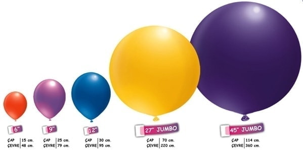 balon �ap ve boylar�