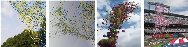 renkli u�an balon b�rakma